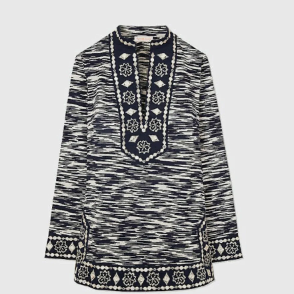 NWT Tory Burch Women’s‎ Space Dye Embellished Shisha Mirror Tunic Luxe Classic